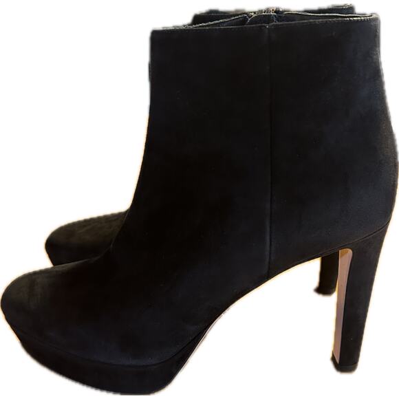 Prada Women's Black Suede Platform Ankle Boots Size 9.5 High Heel Stiletto - Picture 4 of 8